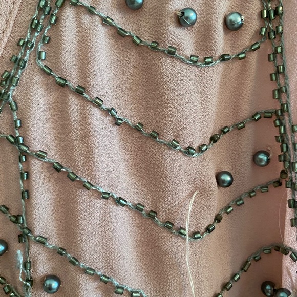 Fab’rik Women’s Mauve / Pink Embellished Beaded Sleeveless Tank Top Size Large - Picture 7 of 9